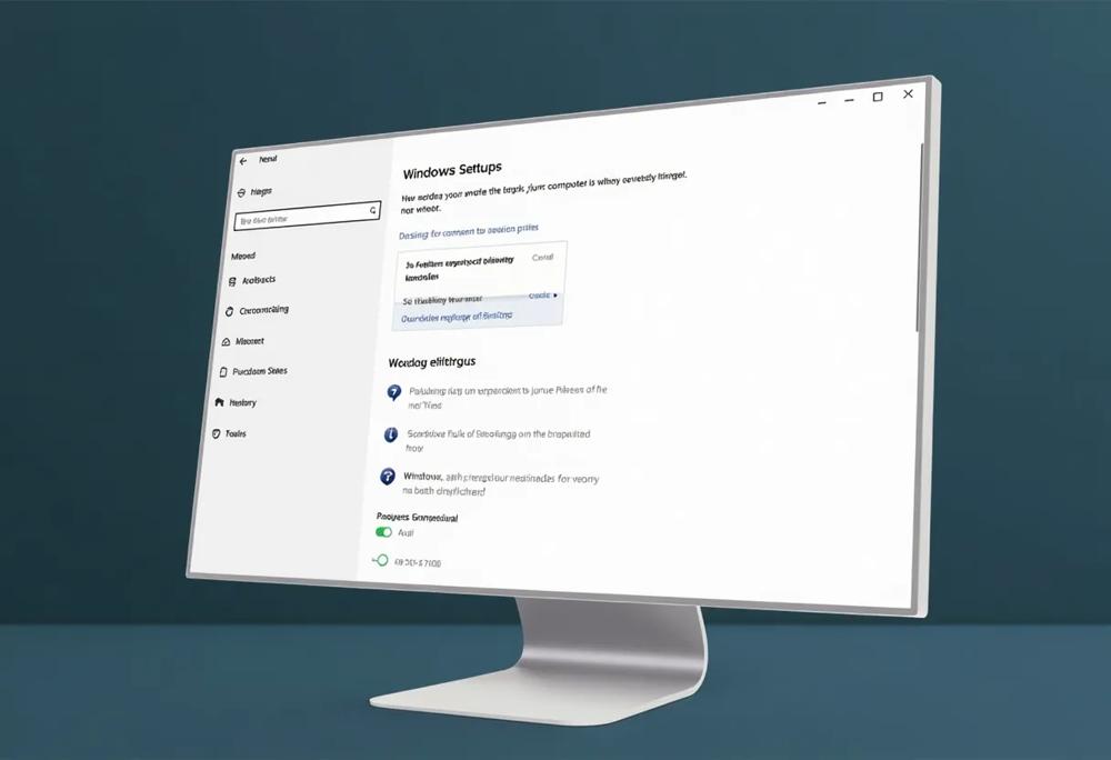 Windows settings